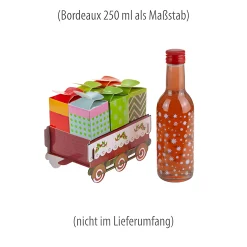 Basteln|Adventskalender|Adventskalender Bastelset 'Zug', 60-teilig