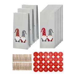 Basteln|Adventskalender|Adventskalender Bastelset 'Wichtel', 72-teilig