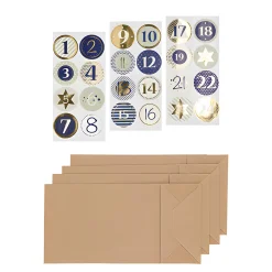 Basteln|Adventskalender|Adventskalender Bastelset DIY, 48-teilig