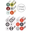 Folia Basteln|Deko|Adventskalender-Zahlen in 3 Farben, 72 Stück