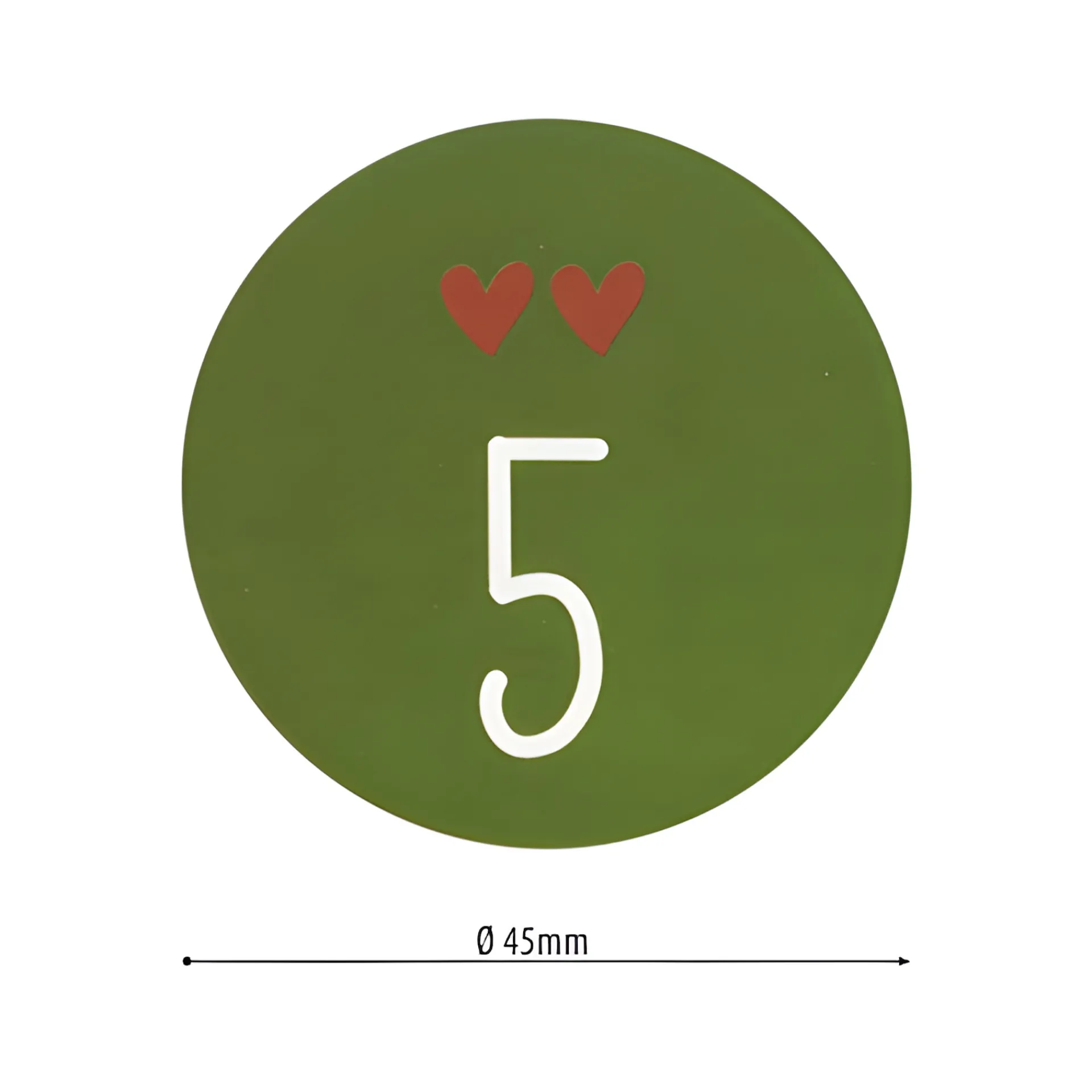 Deko|Adventskalender|Adventskalender-Zahlen mit Muster, rot/grün, 24 Stück