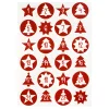 Deko|Adventskalender|Adventskalender-Zahlen mit Muster rot, 24 Stück
