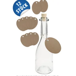 Ostern|Kirschenzeit|Anhängeetikett oval 4,4 x 6,1 cm natur, 12 Stück