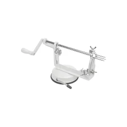 Weis Apfel-, Birnen-, Quittenzeit|Küchenhelfer|Apfelschälmaschine 3 in 1, weiß