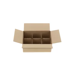 Transportverpackungen|Geschenkverpackungen Für Gläser|Automatikkarton 216 x 132 x 95 mm, 6er Gefache