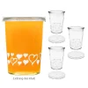 Beerenzeit|Hochzeit|Becherglas 150 ml 'Herzen', 4er Set