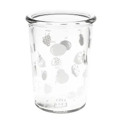 Beerenzeit|Pflaumenzeit|Becherglas 150 ml 'Obst weiß'