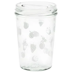 Beerenzeit|Pflaumenzeit|Becherglas 150 ml TO 66 'Obst weiß'