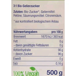 Sweet Family Beerenzeit|Erdbeerzeit|Bio-Gelierzucker 3:1, 500 g