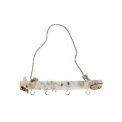 Deko-Anhänger|Besonderes Und Witziges|Birkenast 30 cm mit Kordelhenkel und 4 Haken