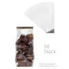 Jodl Verpackungen Confiserie-Verpackungen|Beutel|Blockbodenbeutel mit Bodenblatt 70+50 x 250 mm, 50 Stück