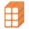 Etiketten Zum Beschriften|Bedruckbare Etiketten|Cubi Etikettenbogen orange, 5 Blatt