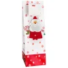 Verpackungen|3D Flaschentasche 'Nikolaus' 12,5 x 11,5 x 34 cm