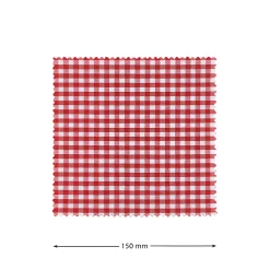 Deckchen|Deckchen-Sets|Deckchen 150 mm rot kariert