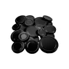 Twist-Off-Deckel|Deckel-Sets|Deckel-Sortiment schwarz past., 21-teilig
