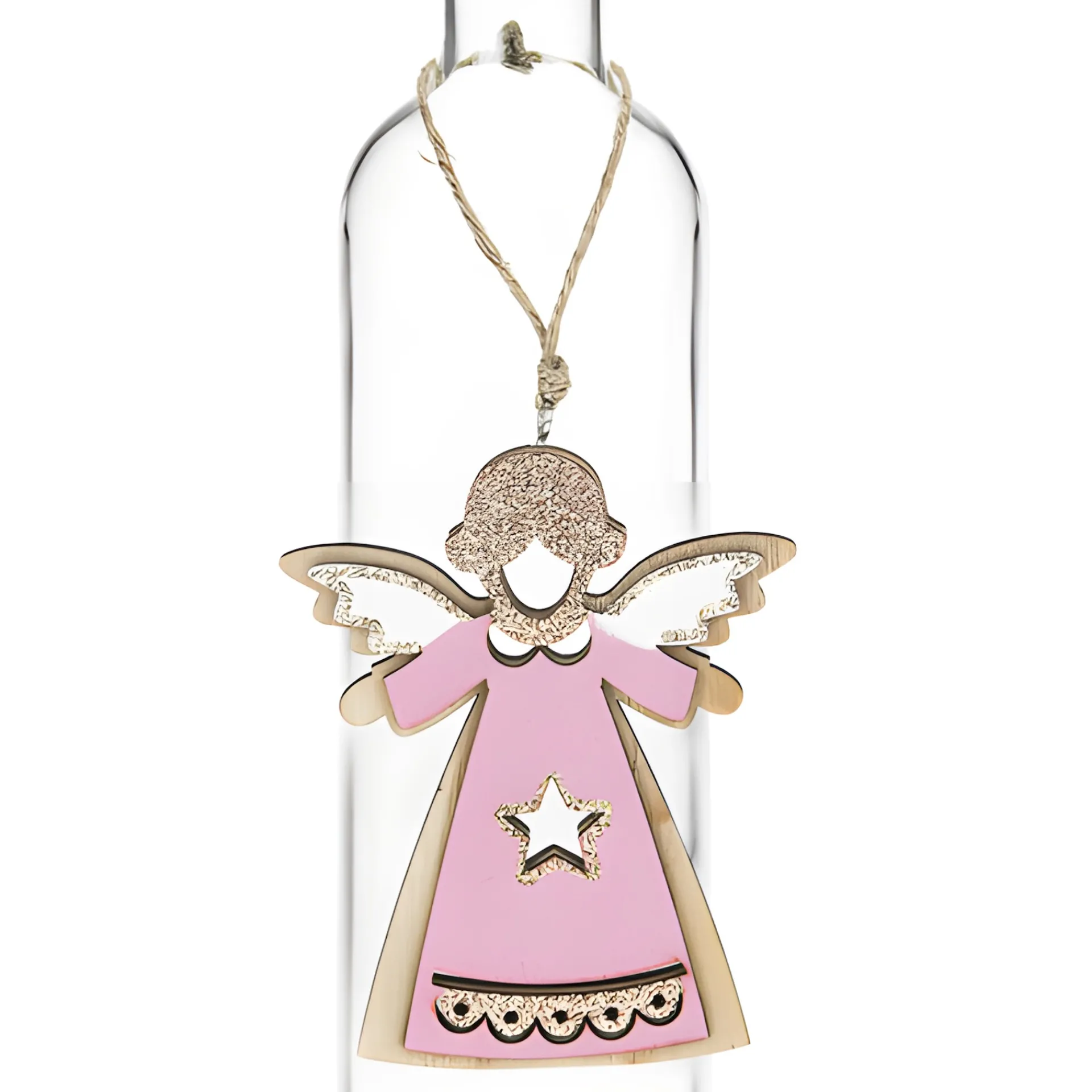 Deko|Deko-Anhänger|Deko-Anhänger 'Engel' aus Holz