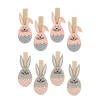 Ostern|Deko-Holzklammer 'Ostereier-Hasen', 7 cm, 8 Stück