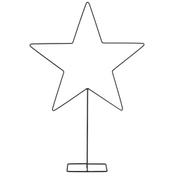 Basteln|Deko|Dekostern mit Standfuß, schwarz, 50 cm