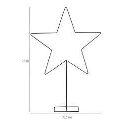 Basteln|Deko|Dekostern mit Standfuß, schwarz, 50 cm