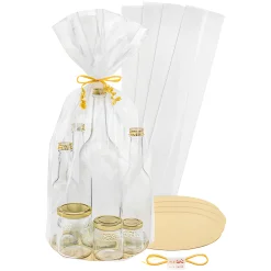 Jodl Verpackungen Verpackungen|Confiserie-Verpackungen|Diamantbeutel 110 x 600 mm mit Scheibe Ø 200 mm und Band, 5 Stück