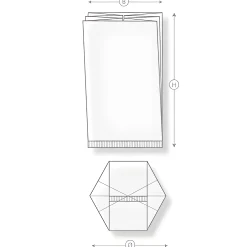 Jodl Verpackungen Verpackungen|Confiserie-Verpackungen|Diamantbeutel 110 x 600 mm mit Scheibe Ø 200 mm und Band, 5 Stück