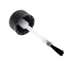 Kosmetik & Arznei|Pipetten, Randtropfer Und Co.|DIN 18 schwarz mit Pinsel für Tropfflasche 10 ml