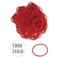 Geschenkbänder Und Schleifen|Deckchen-Sets|Elastische Schlaufen 40 mm, rot, 1000 Stück
