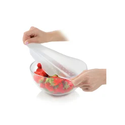 Tescoma Küchenhelfer|Elastische Silikon-Deckel '4Food' Ø 17 und 23 cm, 2er Set