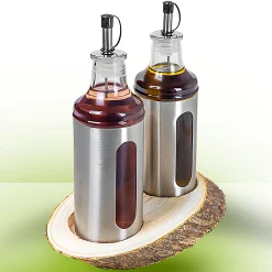 Gewürze Und Kräuter|Grillparty|Essig- und Ölspender Menage-Set, 3-teilig