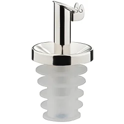 Westmark Ausgießer|Ausgießer|Essigausgießer Edelstahl mit Silikonstopfen, große Scheibe