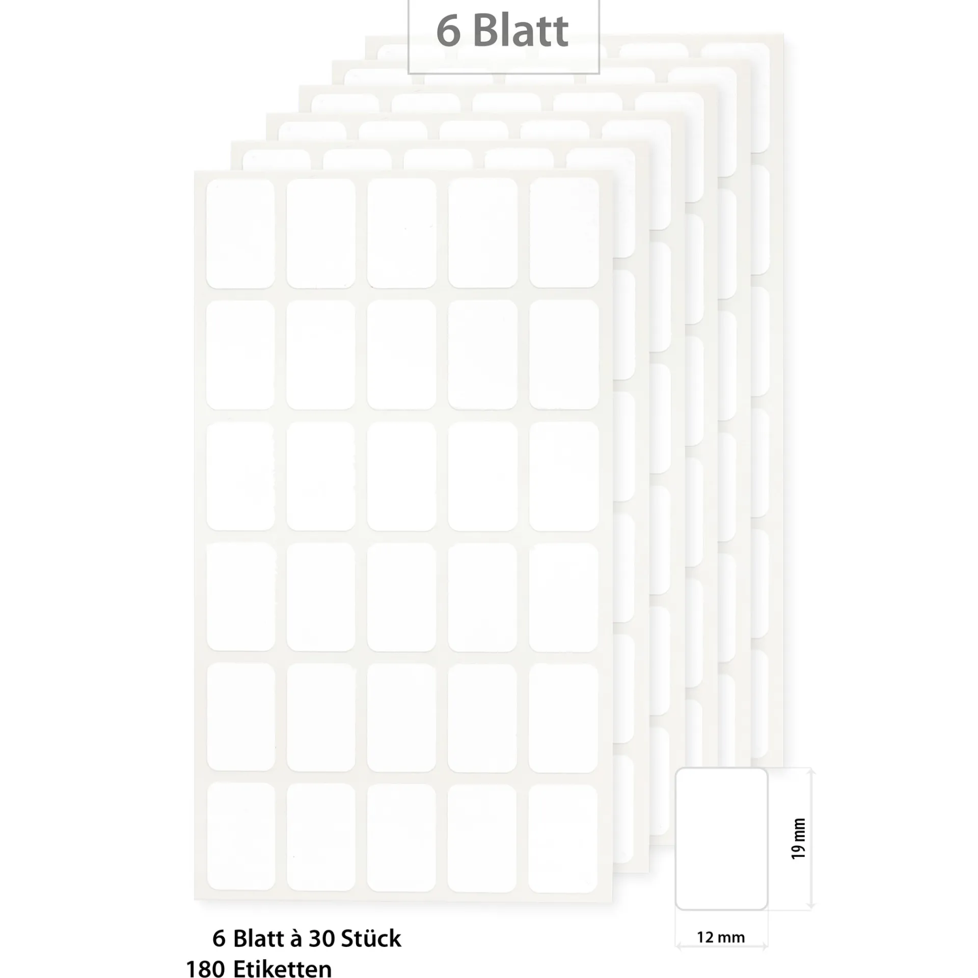 Etiketten Zum Beschriften|Etiketten 19 x 12 mm, weiß, 180 Stück