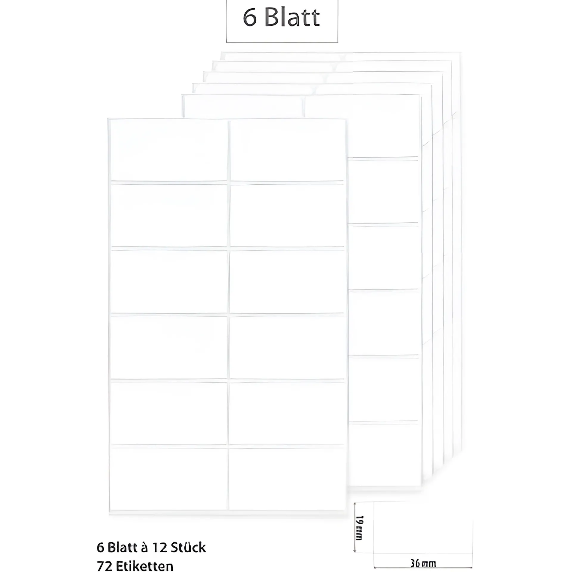 Vital Shots|Etiketten Zum Beschriften|Etiketten 36 x 19 mm, weiß, 72 Stück