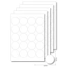 Etiketten Zum Beschriften|Bedruckbare Etiketten|Etiketten rund 50 mm weiß -  5 Blatt A4
