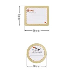 Apfel-, Birnen-, Quittenzeit|Kirschenzeit|Etiketten 'Selbst gemacht', 30 Stück