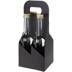 Saft & Sirup|Halloween|Flaschenkarton 4er 130 x 130 x 290 mm schwarz