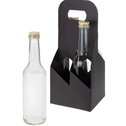 Saft & Sirup|Halloween|Flaschenkarton 4er 130 x 130 x 290 mm schwarz