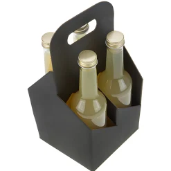Saft & Sirup|Halloween|Flaschenkarton 4er 130 x 130 x 290 mm schwarz