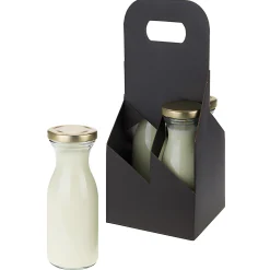 Saft & Sirup|Halloween|Flaschenkarton 4er 130 x 130 x 290 mm schwarz