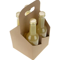 Geschenkverpackungen Für Flaschen|Flaschenkarton 4er 130 x 130 x 290 mm natur