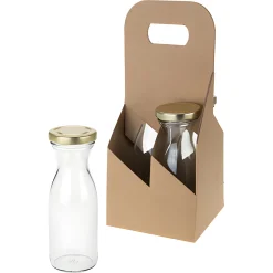 Geschenkverpackungen Für Flaschen|Flaschenkarton 4er 130 x 130 x 290 mm natur