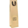 Weinflaschen-Verpackungen|Flaschentasche 'Herzlichen Glückwunsch' natur, 10 x 8 x 35 cm