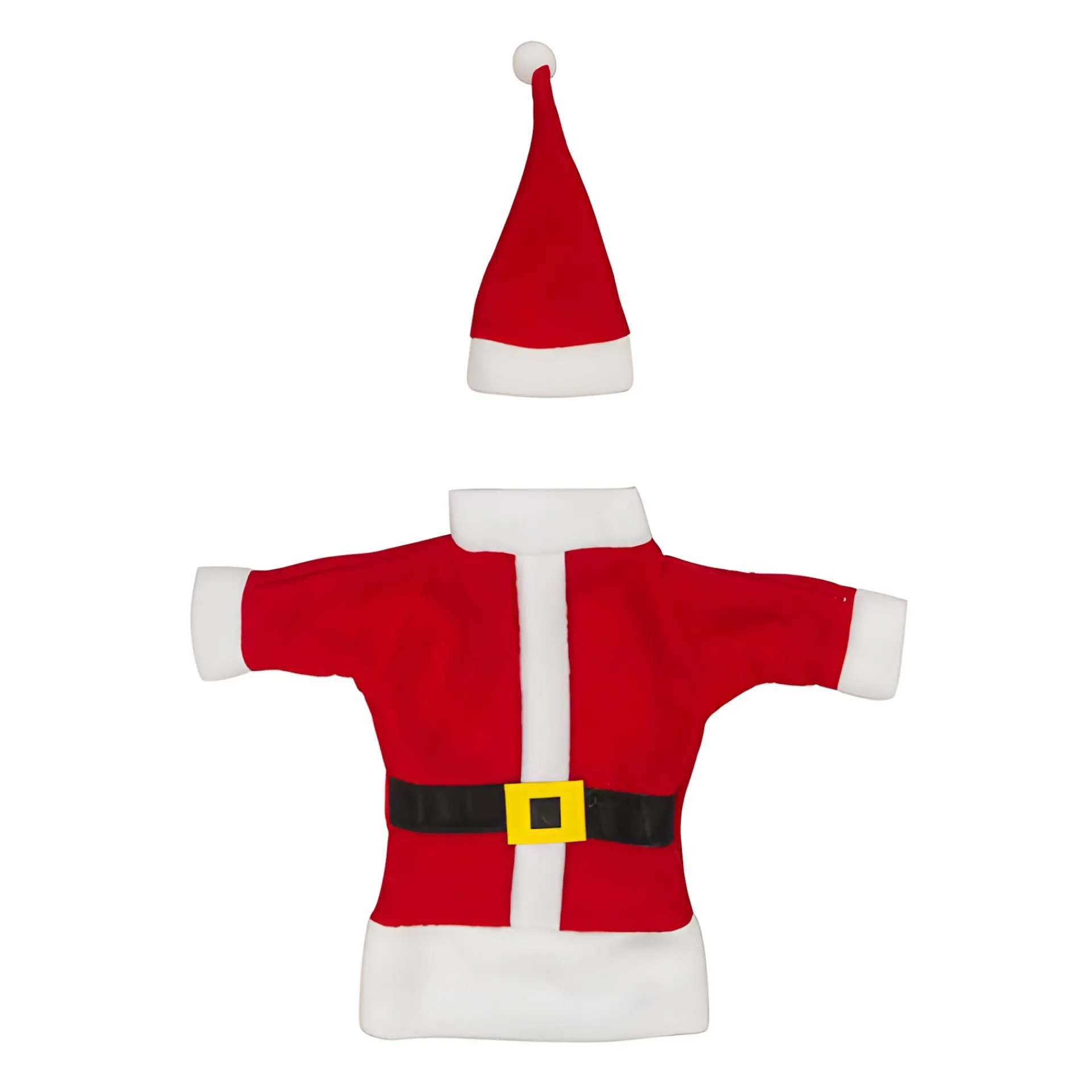 Deko|Besonderes Und Witziges|Flaschenverkleidung 'Weihnachtsmann-Mantel mit Mütze'