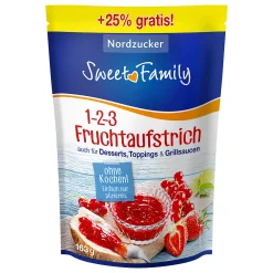 Sweet Family Erdbeerzeit|Pektin Und Gelierzucker|Fruchtaufstrich 1-2-3, 163 g + 25 % gratis