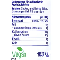 Sweet Family Erdbeerzeit|Pektin Und Gelierzucker|Fruchtaufstrich 1-2-3, 163 g + 25 % gratis