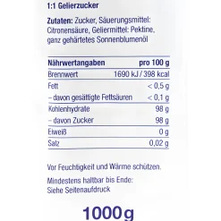 Sweet Family Beerenzeit|Apfel-, Birnen-, Quittenzeit|Gelierzucker 1:1, 1 kg