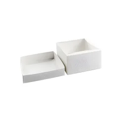 Hochzeit|Confiserie-Verpackungen|Geschenkbox 140 x 140 x 80 mm weiß