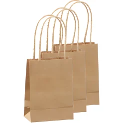 Einfarbiges Zum Basteln|Geschenktüten, -Taschen & Papiertüten|Geschenktüte natron, mittel, 3 Stück