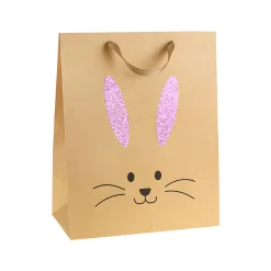 Ostern|Geschenktüten, -Taschen & Papiertüten|Geschenktüte 'Osterhase mit Glitzerohren' , XXL