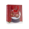 Verpackungen|Weihnachtsgeschenktüten|Geschenktüte 'Schneekugel' rot, groß