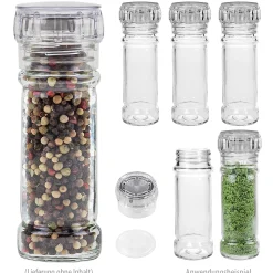 Gewürze Und Kräuter|Gläser-Sets|Gewürzmühle 110 ml, 6er Set